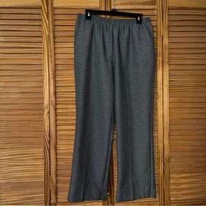 Alfred Dunner Gray Elastic Waist Pull On‎ Slacks Size 12 Petite